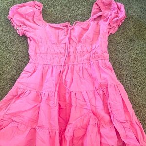 Tie front milkmaid dress